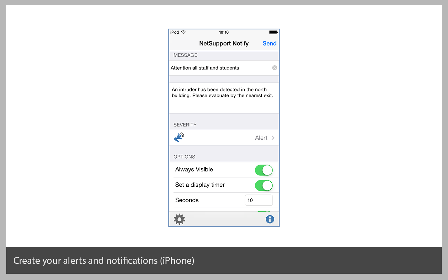 Create alerts (on an iPhone)